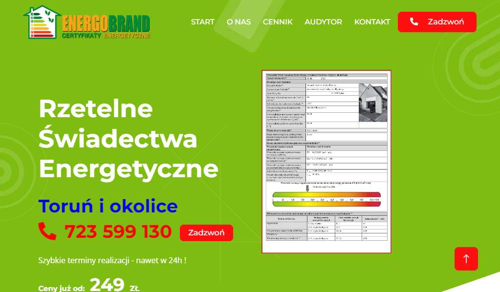 Świadectwo Charakterystyki Energetycznej - Zadzwoń Teraz!